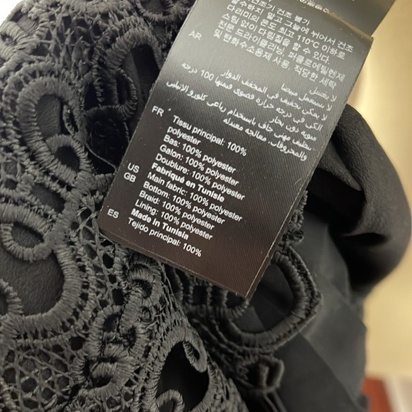 Sandro‎ Lace Crochet Embroidered Franck Mini Dress Sleeveless Ruffle Pleated Hem - Picture 12 of 12